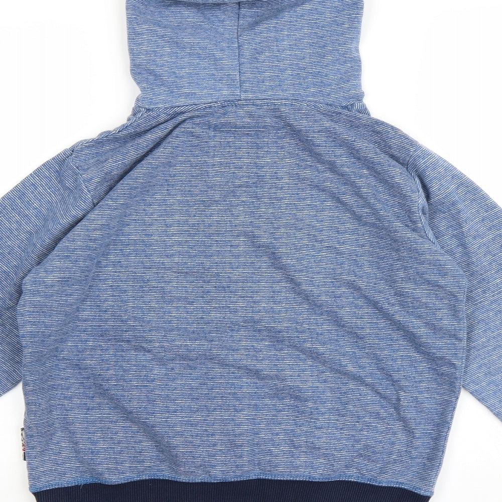 Lee Cooper Boys Blue Striped Pullover Hoodie Size 13 Years