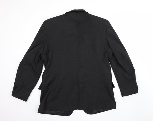 Jermyn Street Mens Grey Rayon Jacket Suit Jacket Size 46