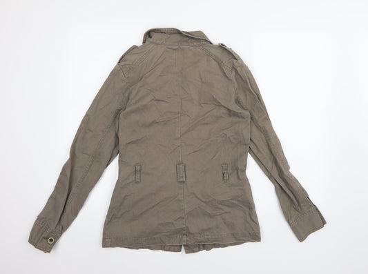 Dorothy Perkins Womens Green Denim Jacket Size 8