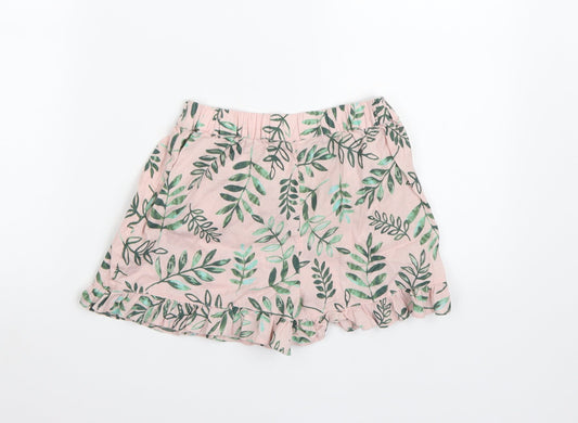 George Girls Pink Floral Hot Pants Shorts Size 6-7 Years