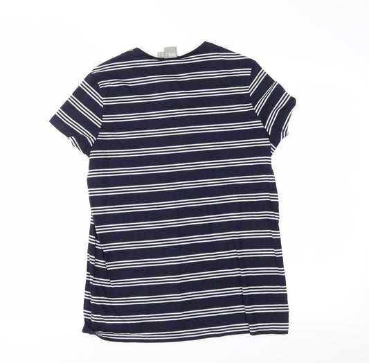 ASOS Womens Blue Striped Basic Polo Size 10