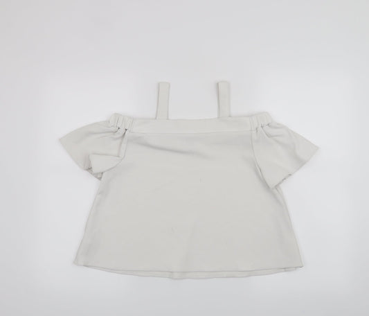 Primark Girls White Cropped Tank Size 11-12 Years