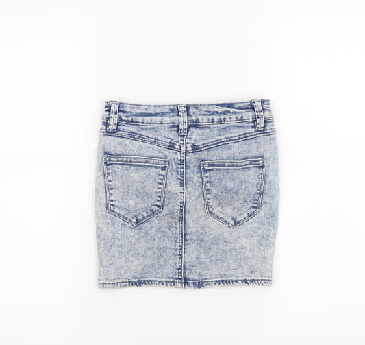 New Look Girls Blue A-Line Skirt Size 9 Years