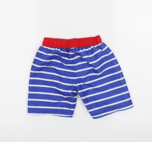 barnaby Boys Blue Striped Sweat Shorts Size 5-6 Years