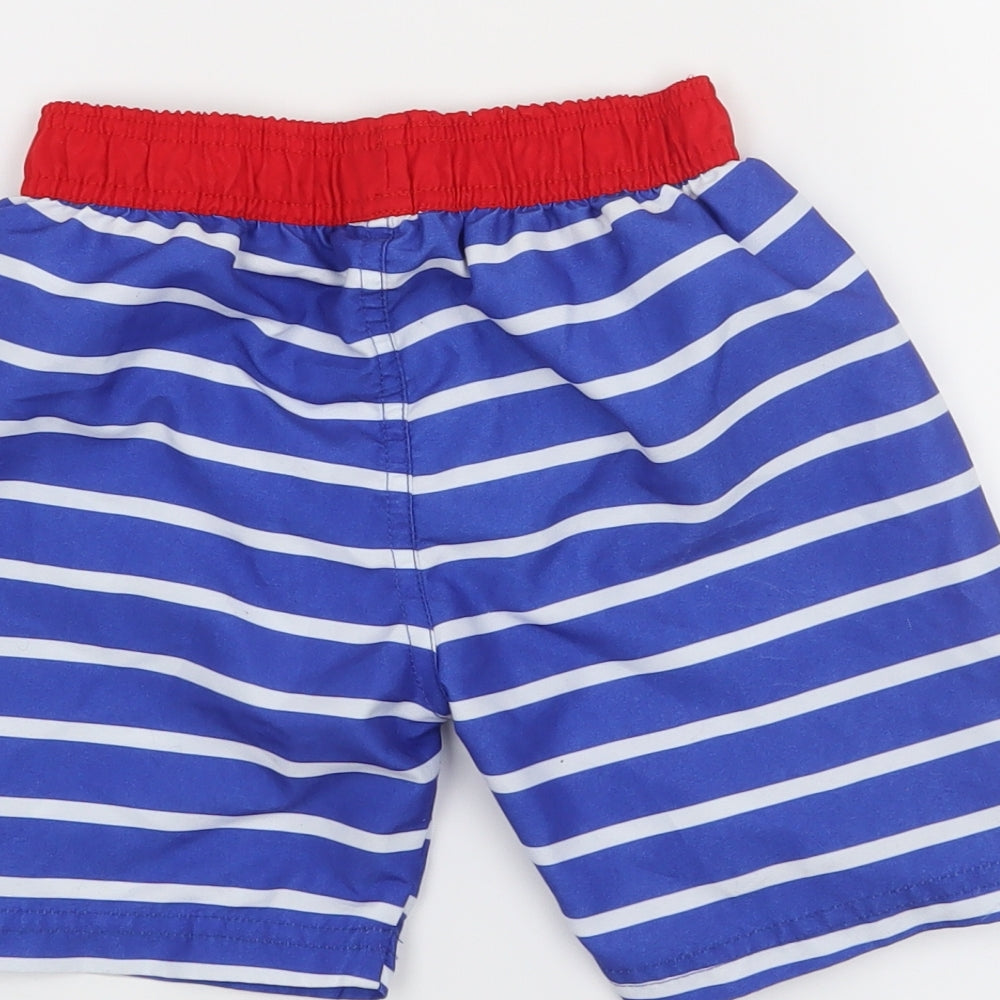 barnaby Boys Blue Striped Sweat Shorts Size 5-6 Years