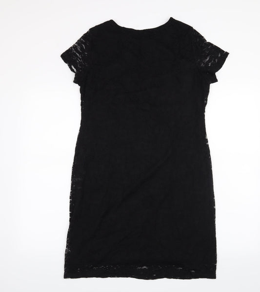 Innocence Womens Black Floral A-Line Size 10