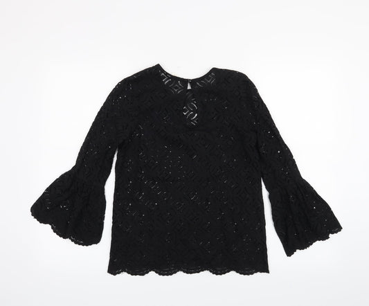 H&M Womens Black Basic Blouse Size XS