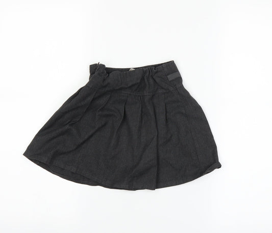 TU Girls Grey Pleated Skirt Size 4 Years