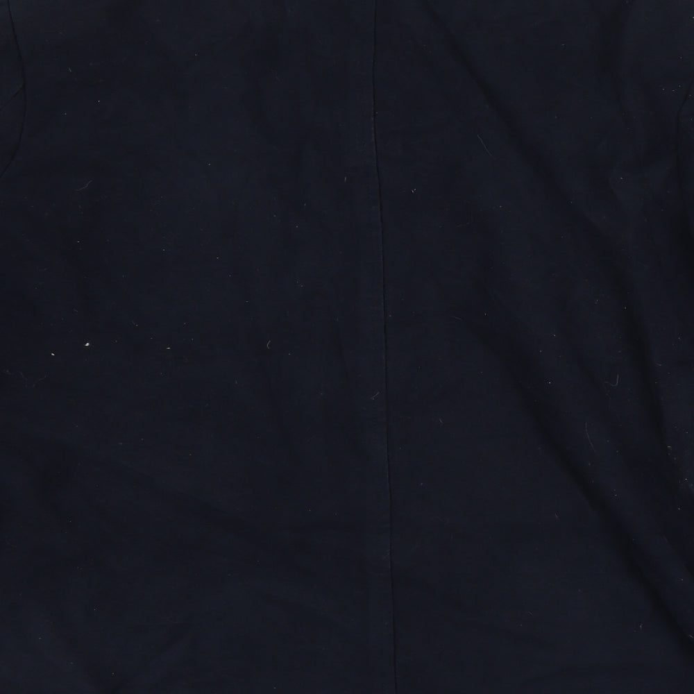 Brand and care label for Paul Berman women’s blue jacket, size L