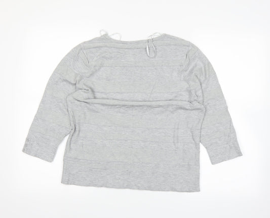 BHS Womens Grey Basic T-Shirt Size 16