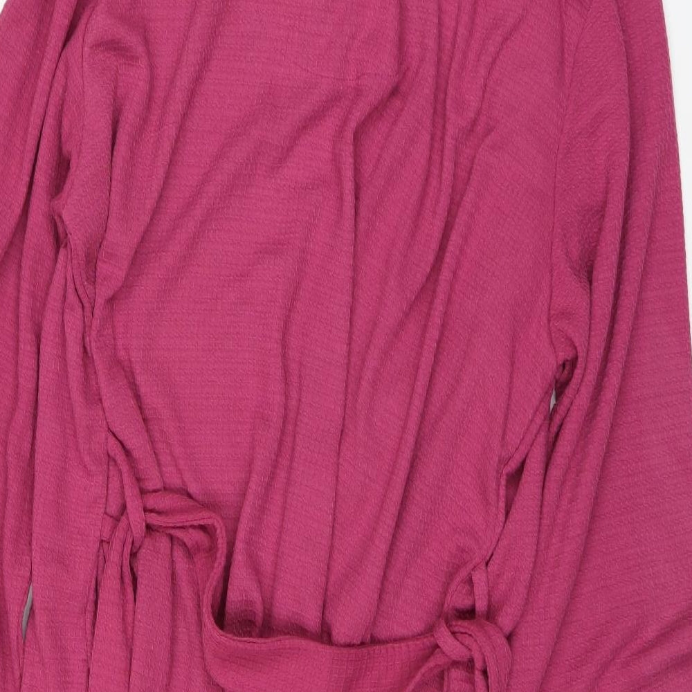 Brand and care label for Bonmarché women’s pink jacket, size UK 16