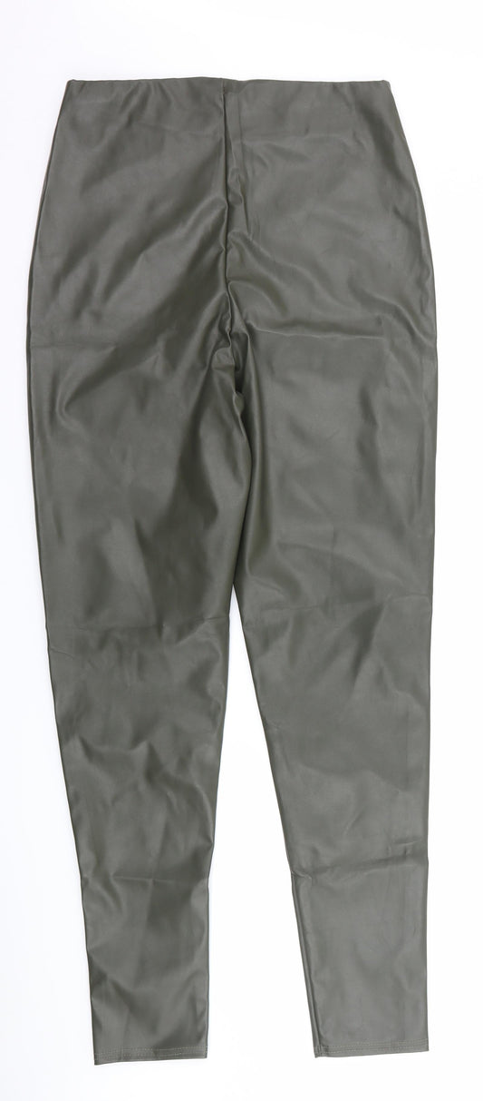 PRETTYLITTLETHING Womens Green Trousers Size 12 L30 in