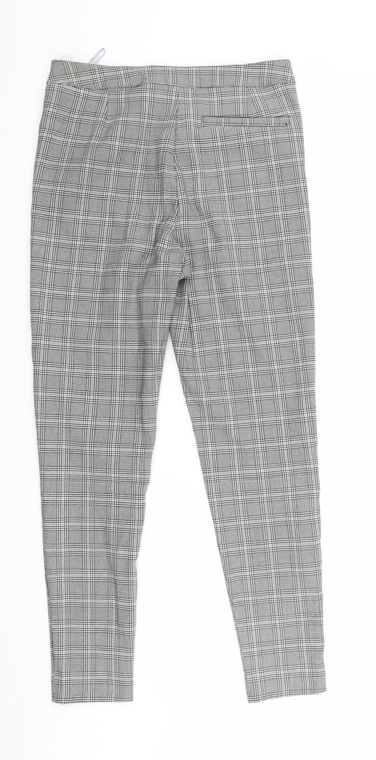 Papaya Womens Green Houndstooth Trousers Size 10 L27 in