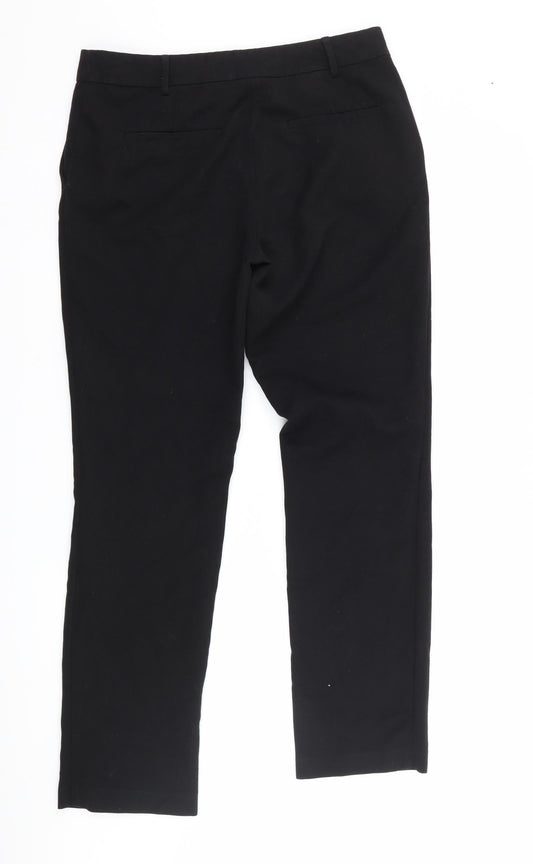 Papaya Womens Black Trousers Size 10 L27 in