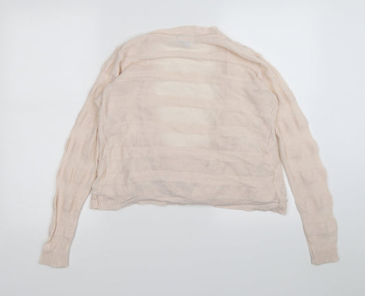 aphorism Womens Pink Knit Cardigan Jumper Size 12