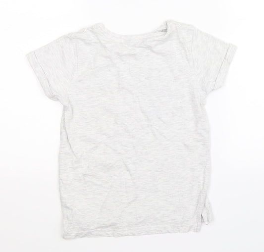 George Boys Grey Basic T-Shirt Size 6-7 Years - athletic