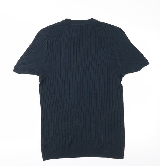 Topman Mens Blue Knit Pullover Jumper Size M