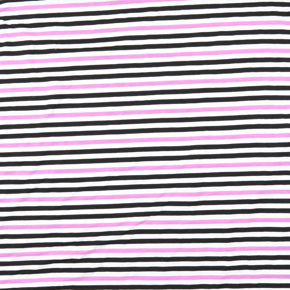 ASOS Womens White Striped Basic T-Shirt Size 14