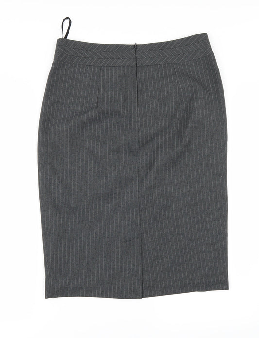 BHS Womens Grey A-Line Skirt Size 10