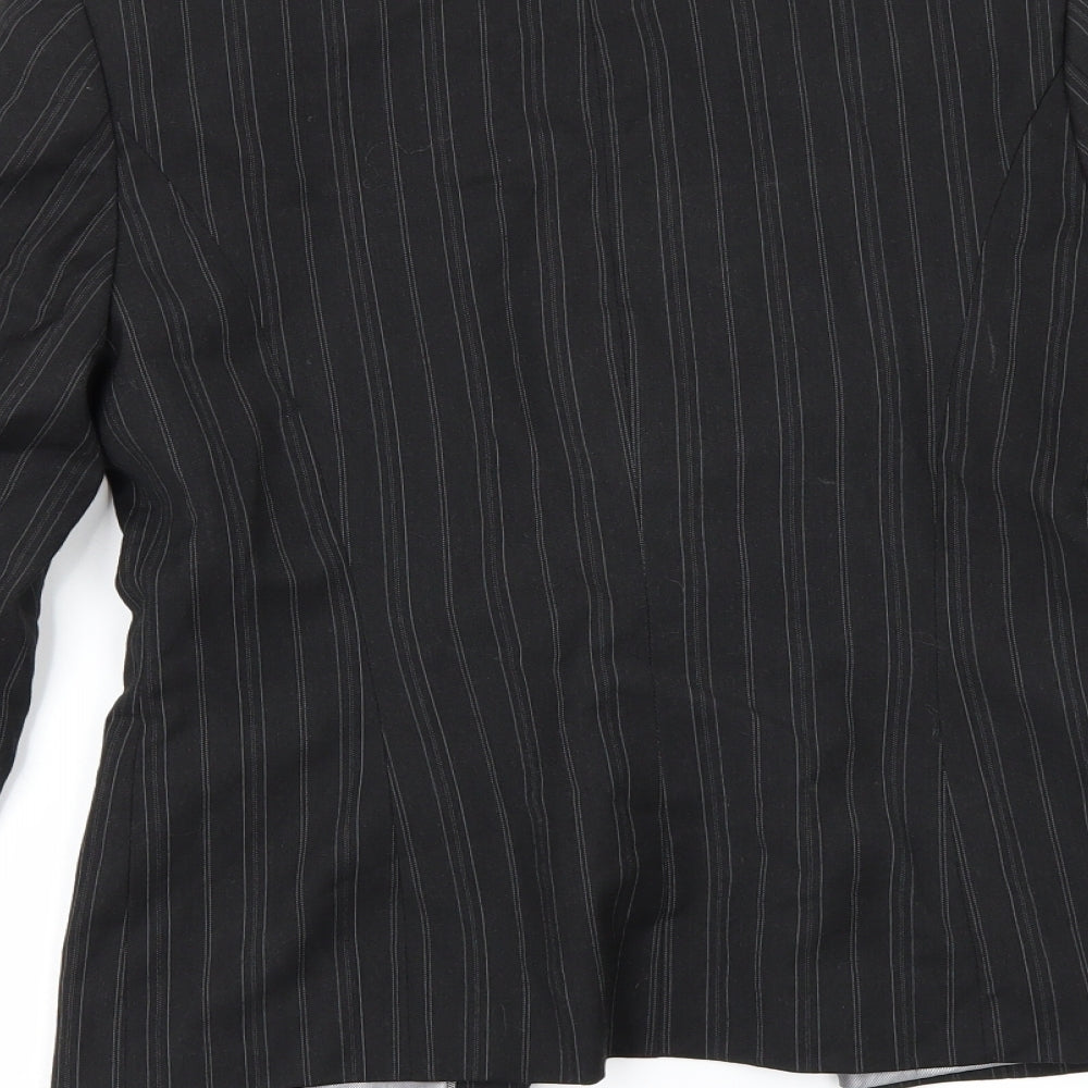 Marks and Spencer Womens Black Striped Jacket Suit Jacket Size 12