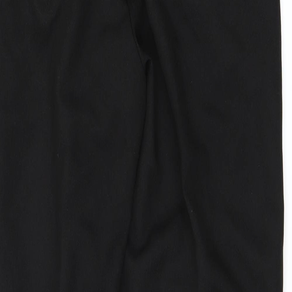 Brand and care label for Matalan men’s black rain trousers trousers, size 34, in, 29-inch leg