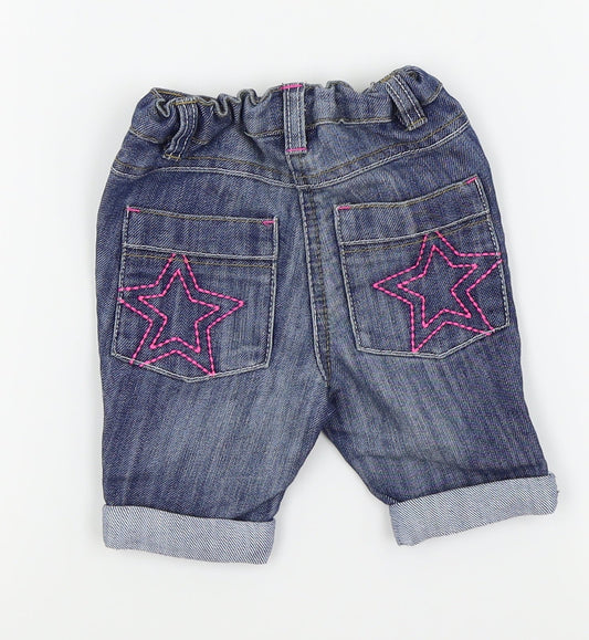 NEXT Girls Black Cargo Trousers Size 3-6 Months