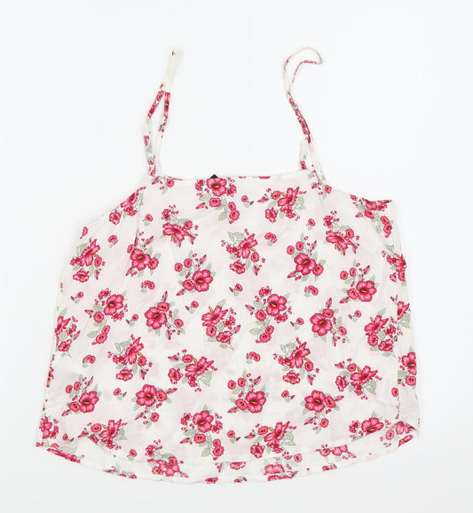Divided by H&M Womens White Floral Camisole Tank Size 8