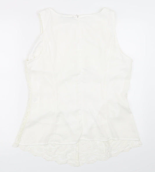 Yoins Womens Ivory Basic Blouse Size XL