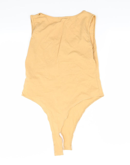 Boohoo Womens Orange Basic Tank Size 14