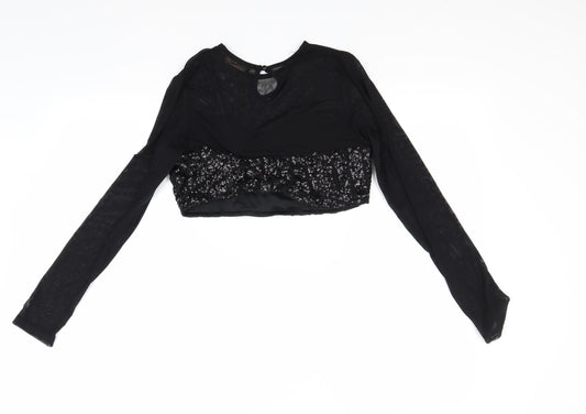 Freesia Womens Black Camisole Blouse Size M