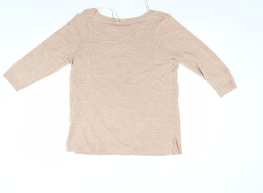 &F Womens Brown Pullover Jumper Size 14