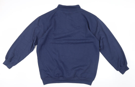 Basics Mens Blue Pullover Jumper Size XL