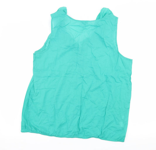 LOFT Womens Green Basic Blouse Size L