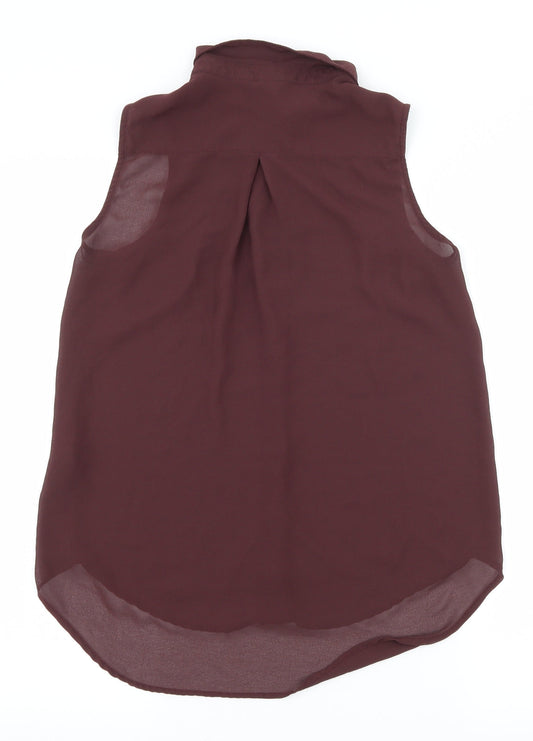 H&M Womens Brown Basic Blouse Size 4