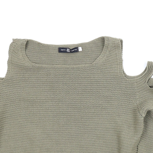 Pretty Twisted Womens Green Pullover Jumper Size S