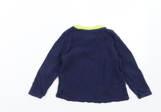 Primark Boys Blue Jersey Basic T-Shirt Size 12-18 Months - Dino friends