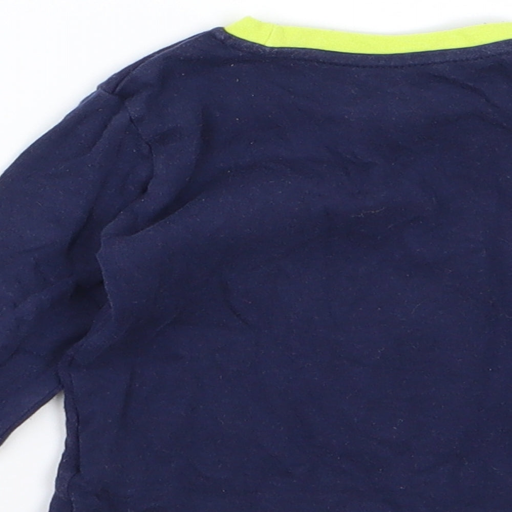Primark Boys Blue Jersey Basic T-Shirt Size 12-18 Months - Dino friends