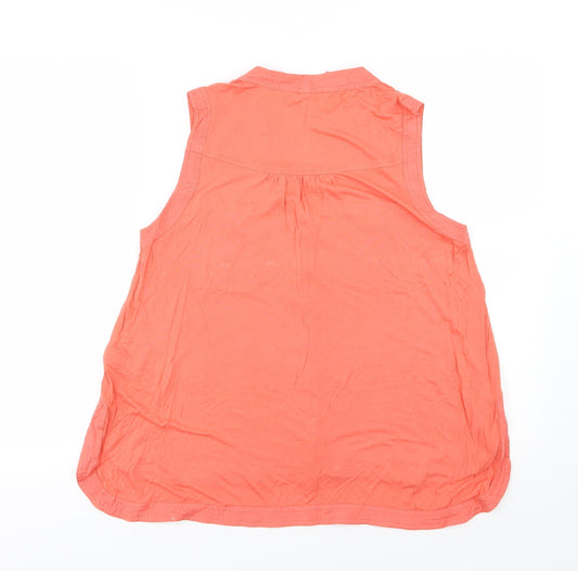 NET Womens Pink Jersey Basic Blouse Size 10
