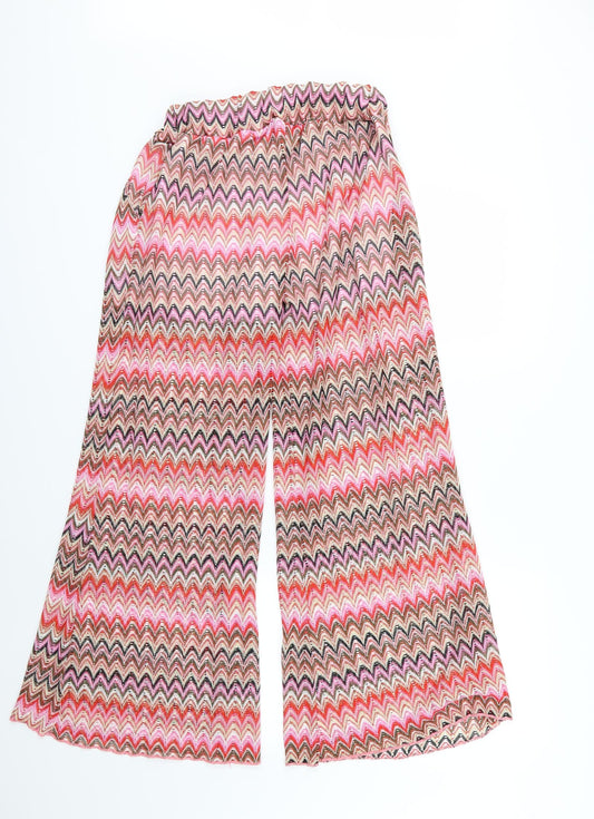 Julie Womens Multicoloured Striped Knit Trousers Size S L31 in