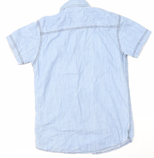 Vintage Clth Co Mens Blue Denim Button-Up Size S