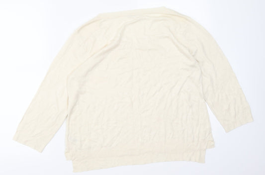 TU Womens Ivory Pullover Sweatshirt Size 16