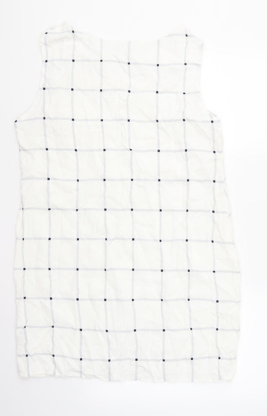 Marks and Spencer Womens White Check Pencil Dress Size 10