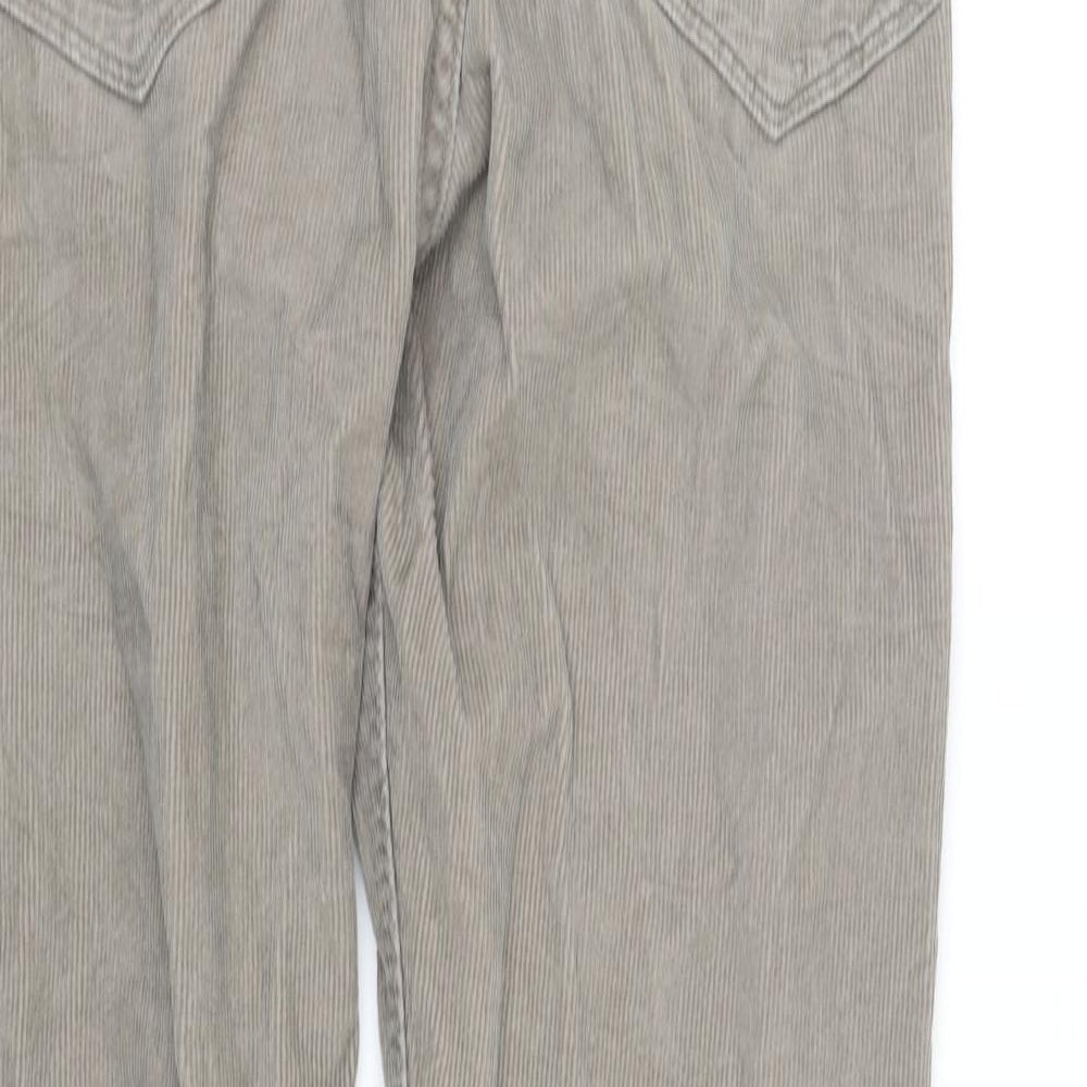 m&s Womens Grey Trousers Size L L33 in