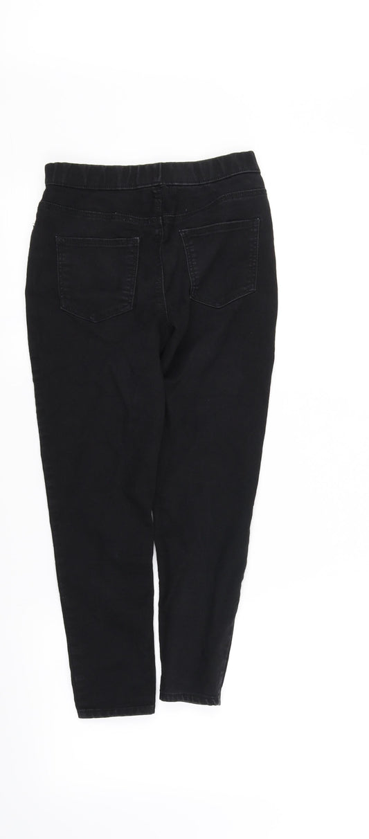 pre worn Girls Black Straight Jeans Size 9 Years