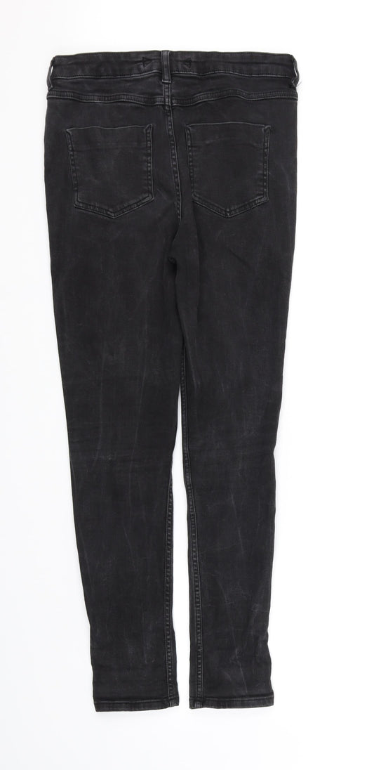 pre worn Womens Black Straight Jeans Size S L30 in