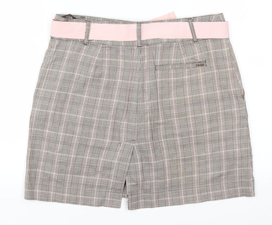 IZOD Womens Brown Check Mini Skirt Size 30 in