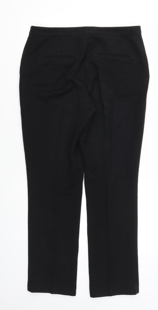 Papaya Womens Black Trousers Size 12 L28 in
