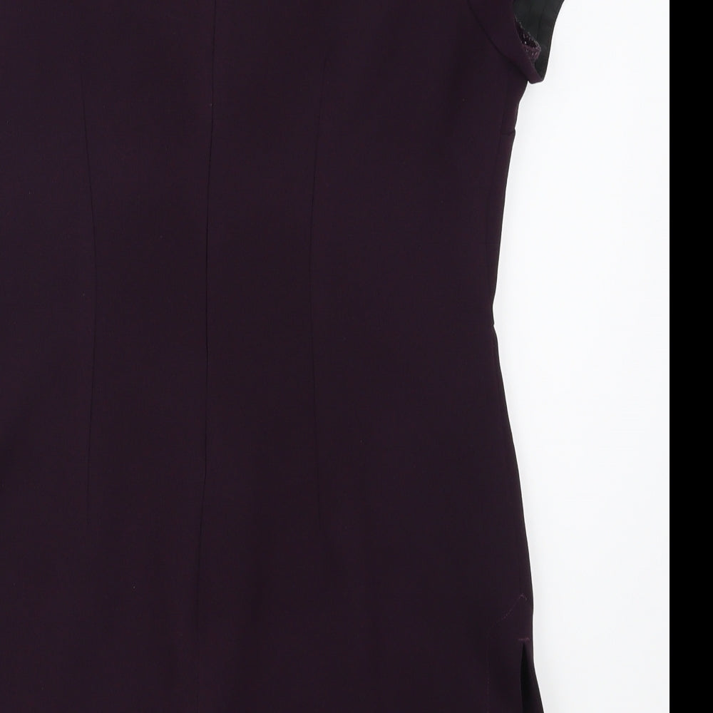 Inline Womens Purple Basic T-Shirt Size 12