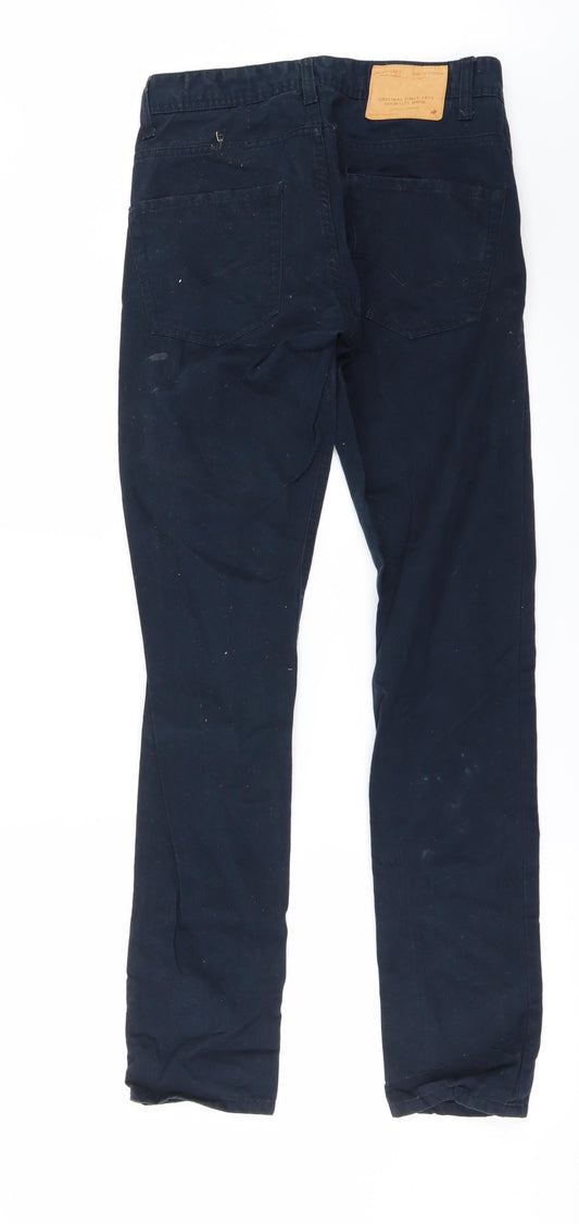 Preworn Mens Blue Straight Jeans Size 28 in L29 in