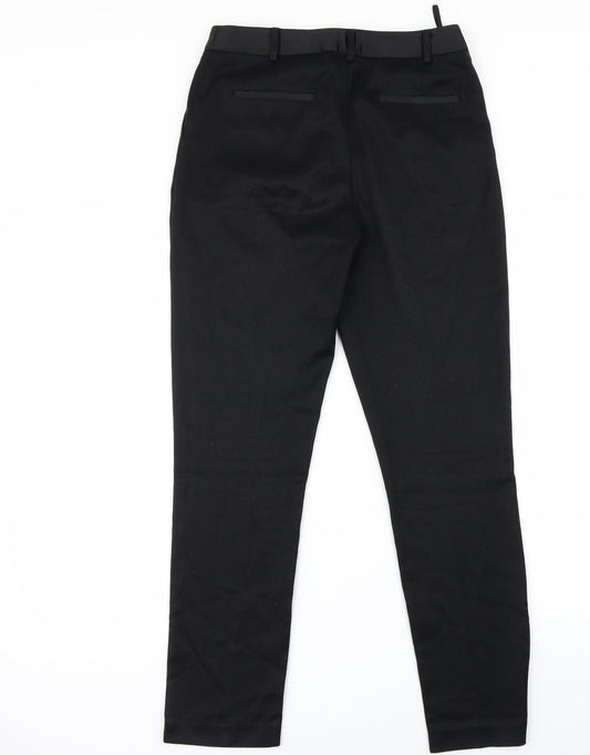 NEXT Womens Black Trousers Size 8 L24 in